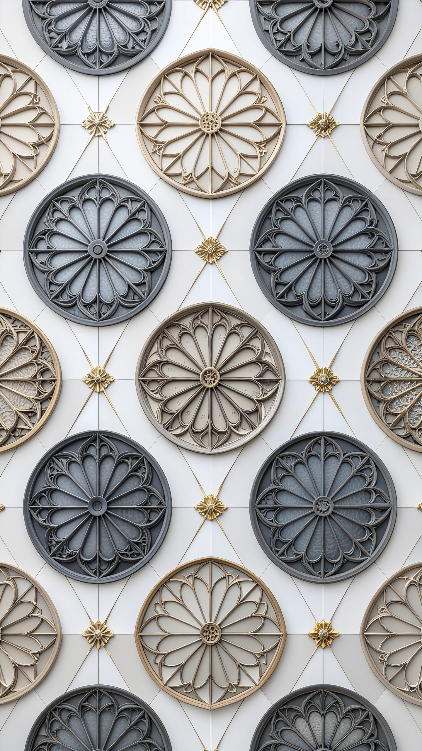 Neo-Gothic Geometric Wallpaper