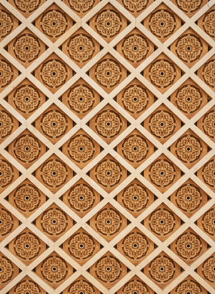 Mughal Jali Screen Wallpaper - Architectural Statements Collection