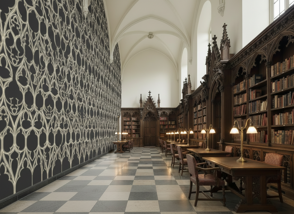 Gothic Tracery Wallpaper - Architectural Statements Collection
