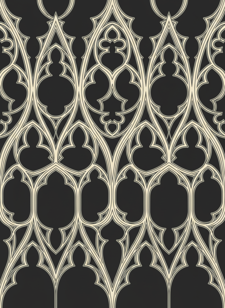 Gothic Tracery Wallpaper - Architectural Statements Collection