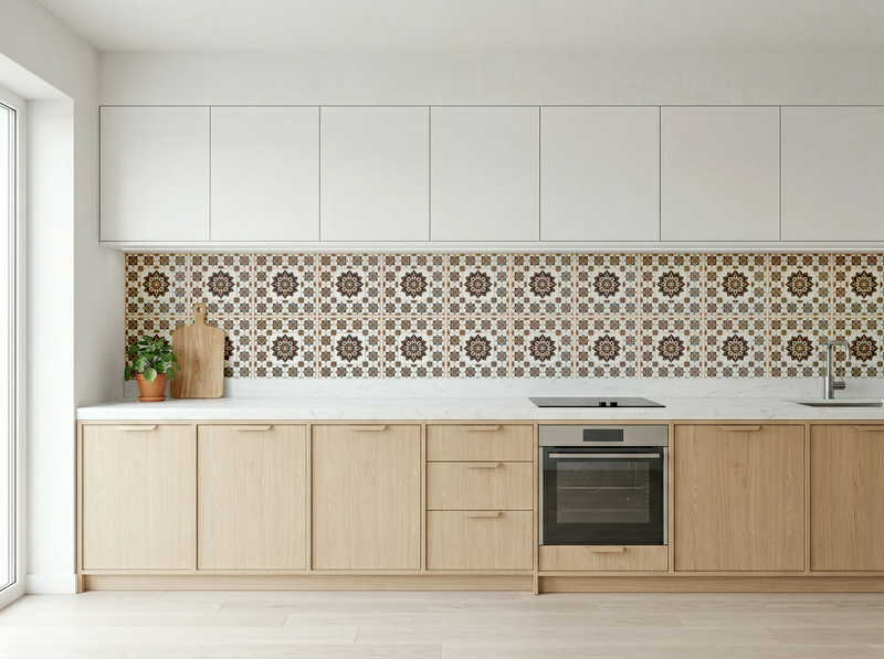 Artisanal Zellige Revival Wallpaper – Fes Palette