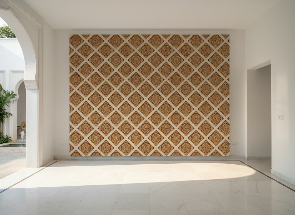 Mughal Jali Screen Wallpaper - Architectural Statements Collection